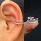 1Pc Hollow Geometry Rainbow CZ Cuff Wrap Clip On Earrings Women Girls Climber Ear Cartilage Bone Clips Fake Earring Non Piercing